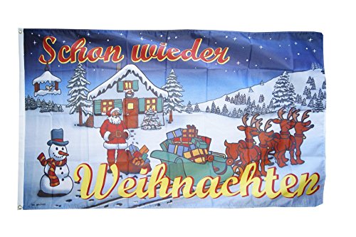 Flaggenfritze Fahne/Flagge Schon Wieder Weihnachten + gratis Sticker von Flaggenfritze