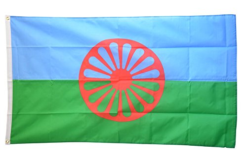 Flaggenfritze Fahne/Flagge Sinti und Roma + gratis Sticker von Flaggenfritze