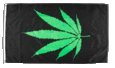 Flagge Cannabis schwarz - 90 x 150 cm von Flaggenfritze