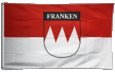 Flagge Deutschland Franken mit Schrift - 90 x 150 cm von Flaggenfritze