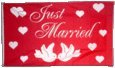 Flagge Just Married - 90 x 150 cm, 85 von Flaggenfritze