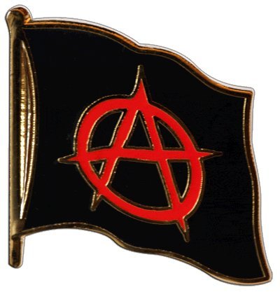 Flaggen-Pin/Anstecker Anarchy Anarchie vergoldet von Flaggenfritze