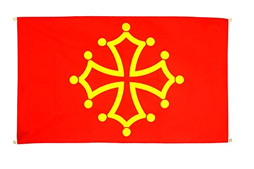 Flaggenfritze® Balkonflagge Frankreich Midi-Pyrenées von Flaggenfritze