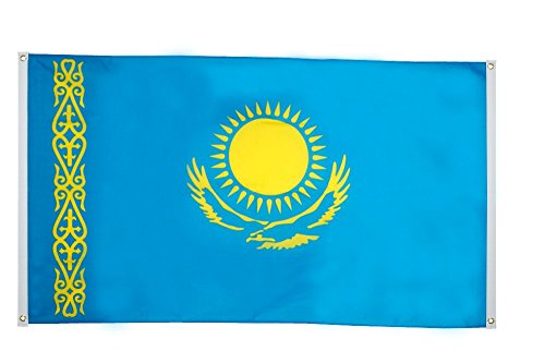 Flaggenfritze® Balkonflagge Kasachstan von Flaggenfritze