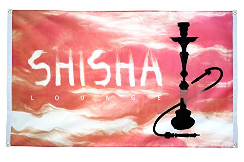 Flaggenfritze® Balkonflagge Shisha Lounge - 90 x 150 cm von Flaggenfritze