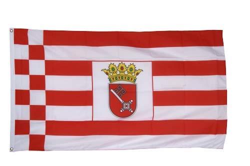 Flaggenfritze® Fahne Flagge Bremen 90 x 150 cm Premiumqualität von Flaggenfritze