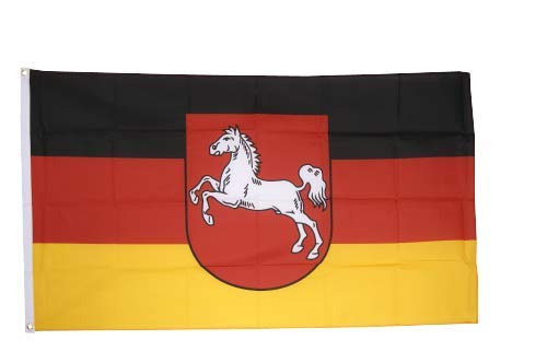 Flaggenfritze® Fahne Flagge Niedersachsen 90 x 150 cm Premiumqualität von Flaggenfritze