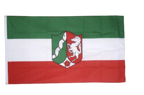 Flaggenfritze® Fahne Flagge Nordrhein Westfalen 60 x 90 cm Premiumqualität von Flaggenfritze