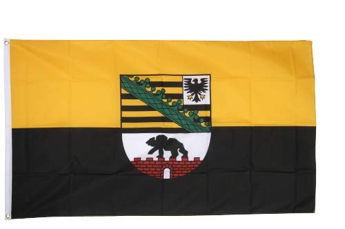 Flaggenfritze® Fahne Flagge Sachsen Anhalt 90 x 150 cm Premiumqualität von Flaggenfritze
