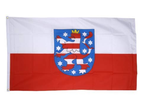 Flaggenfritze® Fahne Flagge Thüringen 60 x 90 cm Premiumqualität von Flaggenfritze