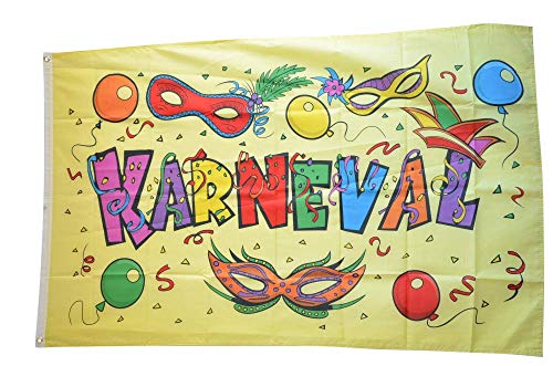 Flaggenfritze® Flagge/Fahne Karneval gelb - 90 x 150 cm von Flaggenfritze