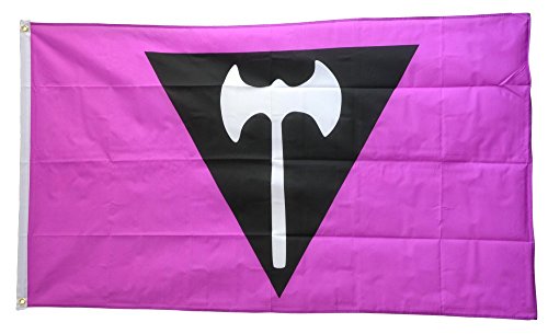 Flaggenfritze® Flagge/Fahne Lesbian Pride Labrys Doppelaxt - 90 x 150 cm von Flaggenfritze