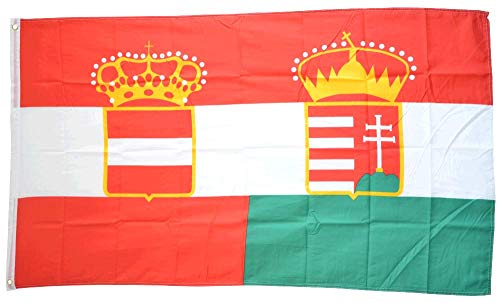 Flaggenfritze® Flagge/Fahne Österreich-Ungarn Handelsflagge 1867-1918 - 90 x 150 cm von Flaggenfritze