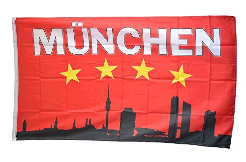 Flaggenfritze® Flagge Fanflagge Bayern 4 Sterne München - 90 x 150 cm von Flaggenfritze