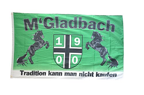 Flaggenfritze® Flagge Fanflagge Mönchengladbach - Tradition kann Man Nicht kaufen - 90 x 150 cm von Flaggenfritze