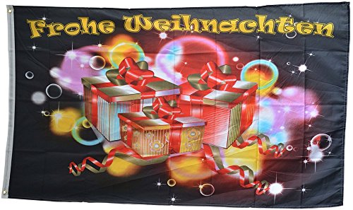 Flaggenfritze® Flagge Frohe Weihnachten Bescherung - 90 x 150 cm von Flaggenfritze