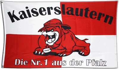 Flaggenfritze Fahne/Flagge Kaiserslautern Bulldogge + gratis Sticker von Flaggenfritze