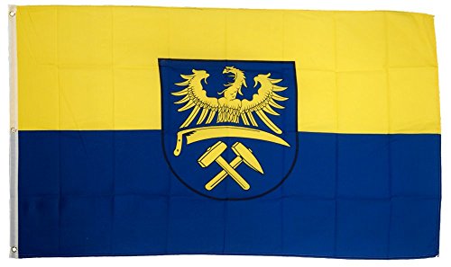 Flaggenfritze Fahne/Flagge Oberschlesien - 150 x 250 cm + gratis Sticker, Premiumqualität, 115 gr/m² von Flaggenfritze