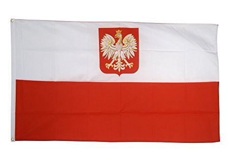 Fahne/Flagge Polen mit Adler - 150 x 250 cm + gratis Sticker, XXL-Fahne von Flaggenfritze® Fahne/Flagge Polen mit Adler - 150 x 250 cm + gratis Sticker, XXL-Fahne von Flaggenfritze® von Flaggenfritze