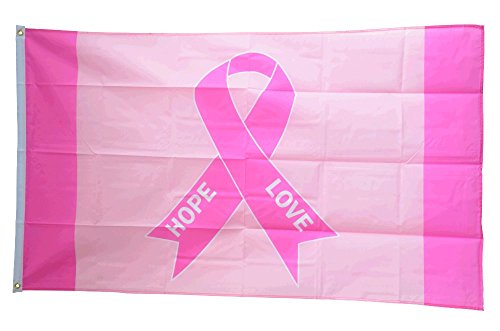 Flaggenfritze Fahne/Flagge Rosa Schleife - Pink Ribbon + gratis Sticker von Flaggenfritze