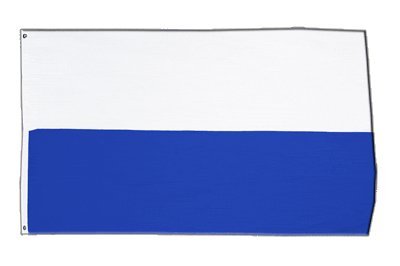 Flaggenfritze Fahne/Flagge Streifen weiß-blau + gratis Sticker von Flaggenfritze