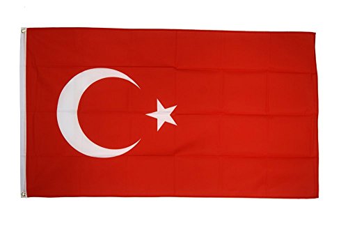 Flaggenfritze Fahne/Flagge Türkei - 150 x 250 cm + gratis Sticker, XXL-Fahne von Flaggenfritze