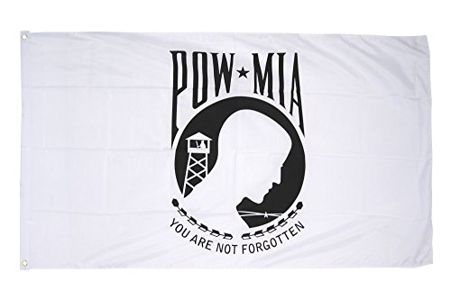 Flaggenfritze Fahne/Flagge USA Pow Mia weiß + gratis Sticker von Flaggenfritze