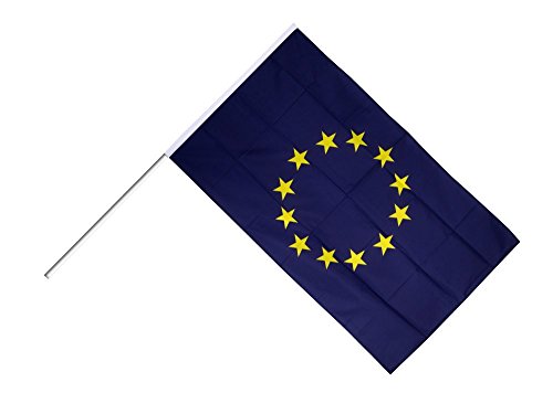 Flaggenfritze Große Stockflagge/Stockfahne Europäische Union EU + gratis Sticker von Flaggenfritze