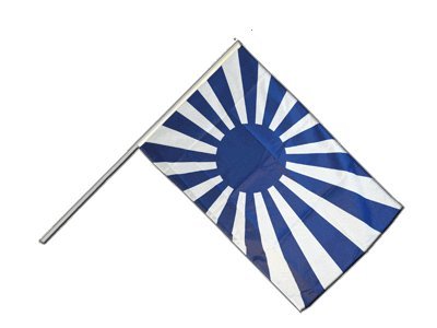 Flaggenfritze Große Stockflagge/Stockfahne Fanflagge blau weiß + gratis Sticker von Flaggenfritze