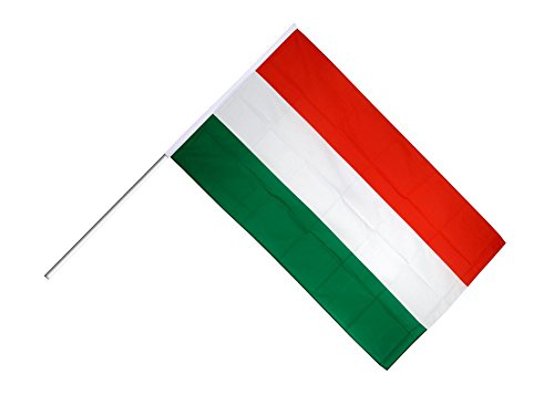 Flaggenfritze Große Stockflagge/Stockfahne Ungarn + gratis Sticker von Flaggenfritze