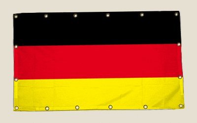 Monsterflagge/Riesenflagge Deutschland Fahne, genäht - 270 x 450 cm von Flaggenfritze