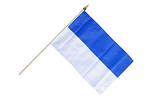 Flaggenfritze Stockflagge/Stockfahne Blau-Weiß + gratis Sticker von Flaggenfritze