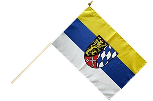 Flaggenfritze Stockflagge/Stockfahne Deutschland Oberpfalz + gratis Sticker von Flaggenfritze