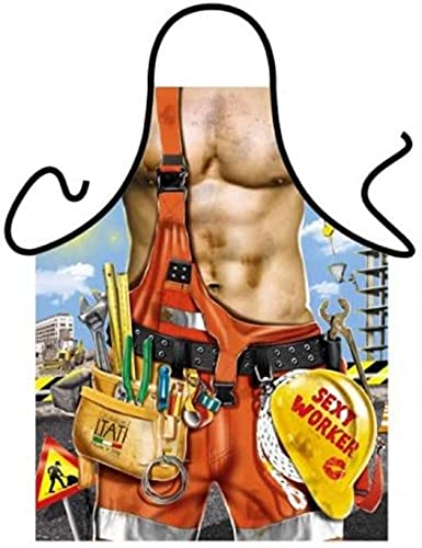 Schürze Sexy WORKER Arbeiter Bauarbeiter Grillschürze Kochschürze NEU * 37286 von Flaggenparadies