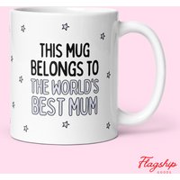 Best Mum Tasse Der Welt | Mama Becher Geschenk Idee Weihnachten Geburtstag Ruhestand Danke Sohn Tochter An von FlagshipGoodsShop