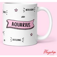 Wassermann Sternzeichen Eigenschaften Tasse | Horoskop Astrologie Geburtstag Weihnachtsgeschenk Januar Februar Geburtstagsgeschenk von FlagshipGoodsShop