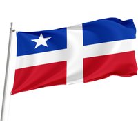 Erste Flagge Von Porto Rico, Einzigartiger Designdruck, Doppelseitige Große Flagge, Größe 90x150cm, Hergestellt in Der Eu von Flagstores