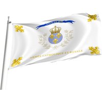 Flagge Armée Catholique Et Royale De Vendée Mit Messingösen, Frankreich, Einzigartiger Designdruck, Doppelseitige Große Flagge, Größe - 90x150cm von Flagstores