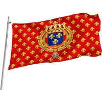 Flagge Der Kombüse Des Königreichs Frankreich, Einzigartiger Designdruck, Doppelseitige Große Flagge, Größe 90x150 cm, Made in Eu von Flagstores