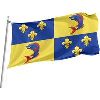 Flagge Von Dauphin Mit Messingösen, Frankreich, Einzigartiger Designdruck, Doppelseitige Große Flagge, Größe - 90x150 cm, Hergestellt in Der Eu von Flagstores