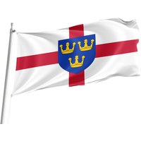 Flagge Von East Anglia, Einzigartiger Designdruck, Flaggen Für Innen- Und Außenbereich, British County, Größe - 90x150cm, Made in Eu von Flagstores