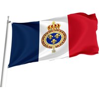 Flaggenarmee Frankreichs Während Der Bourbon-Restauration Mit Messingösen, Frankreich, Doppelseitige Große Flagge, Größe - 90x150 cm, Made in Eu von Flagstores