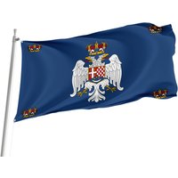 Königliche Standardflagge Des Kronprinzen Von Jugoslawien | 1937-1941, Einzigartiger Designdruck, Doppelseitige Flagge, Größe 90x150 cm, Made in Eu von Flagstores