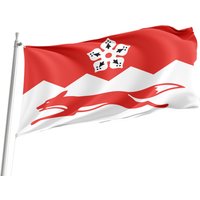 Leicestershire Flagge, Einzigartiger Designdruck, Flaggen Für Innen- Und Außenbereich, British County, Größe - 90x150cm, Made in Eu von Flagstores