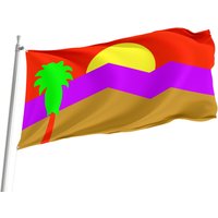 Palm Springs, Kalifornien Flagge, Einzigartiger Design Druck, Doppelnähte, Leuchtende Farben, Verstärktes Gewebe, Größe 90x150cm, Gartenfahne von Flagstores