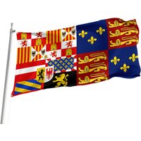 standard Von Philipp Österreich Als Prinz Asturien Und Gemahl Des Königs England | 1554-1556 Flagge Mit Messingösen, Größe 90x150cm von Flagstores