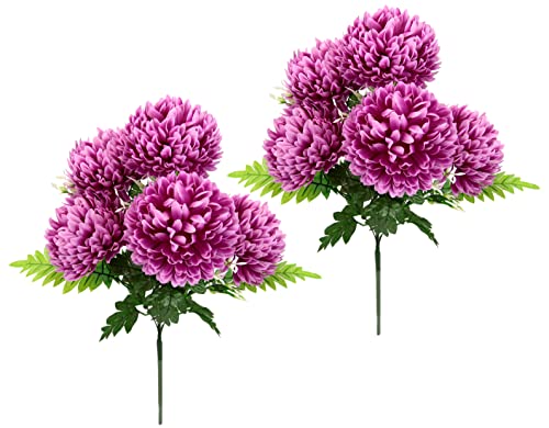 Flair Flower Bouquet aus Chrysantheme 2er Set Strauß Seidenblumen Blumenbouquet Blumenstrauß Blumenarrangement Blumenbusch Kunstblumen Blumensträuße Unechte Blumen,Dunkelrosa,ca. 50x30x60 cm Flair Flower Bouquet aus Chrysantheme 2er Set Strauß Seidenblumen Blumenbouquet Blumenstrauß Blumenarrangement Blumenbusch Kunstblumen Blumensträuße Unechte Blumen,Dunkelrosa,ca. 50x30x60 cm von Flair Flower