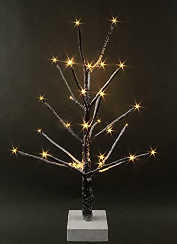 Deko-Baum mit Schnee LED Beleuchtung warmweiß beleuchteter Ast-Baum Licht Äste Dekobaum Kunstschnee Kleine Baumbeleuchtung Innen Deko Astbaum Nackter Baum Weihnachtsdeko Winterdekoration Baumlampe von Flair Flower