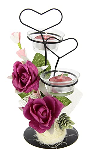 Dekorierter Teelichthalter aus Metall mit Glaseinsatz Teelichtkerze Herz und Kunstblumen Kerzenständer Kerzenhalter Tischdeko Kerzen Ostern Muttertag Valentinstag Hochzeit Hochzeitsdeko Windlicht Dekorierter Teelichthalter aus Metall mit Glaseinsatz Teelichtkerze Herz und Kunstblumen Kerzenständer Kerzenhalter Tischdeko Kerzen Ostern Muttertag Valentinstag Hochzeit Hochzeitsdeko Windlicht von Flair Flower