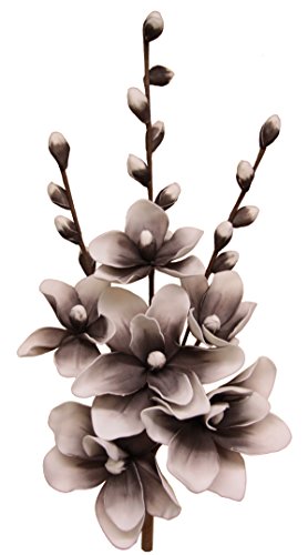 Flair Flower Soft-Magnolienarrangement, Kunststoff, braun/weiß, 67 x 26 x 20 cm von Flair Flower